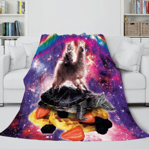 Space Cat Astronaut Cat In Space Blanket 899