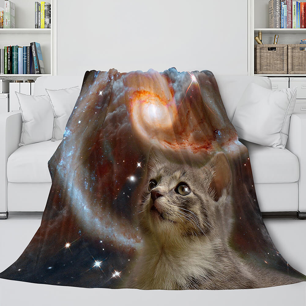 Space Cat Astronaut Cat In Space Blanket 431 Space Cat Astronaut Cat In Space Blanket 431