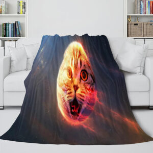 Space Cat Astronaut Cat In Space Blanket 479