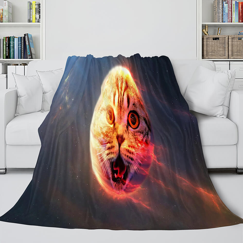 Space Cat Astronaut Cat In Space Blanket 479 Space Cat Astronaut Cat In Space Blanket 479