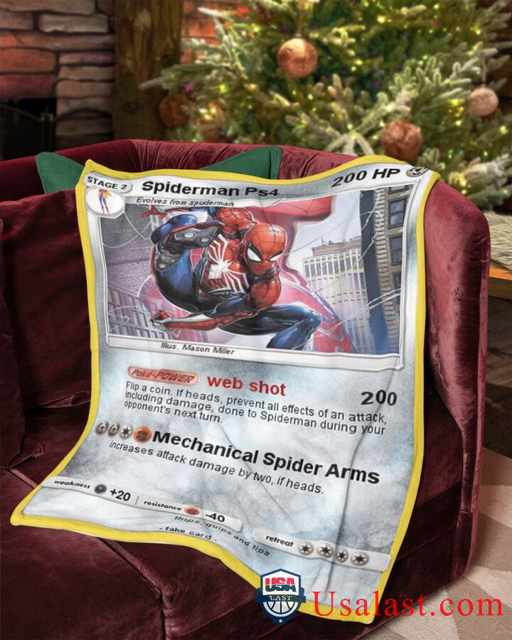 Spiderman-Ps4-Fleece-Blanket-1