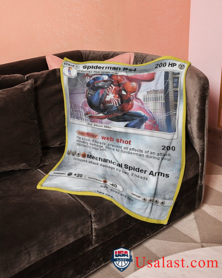Spiderman-Ps4-Fleece-Blanket-3