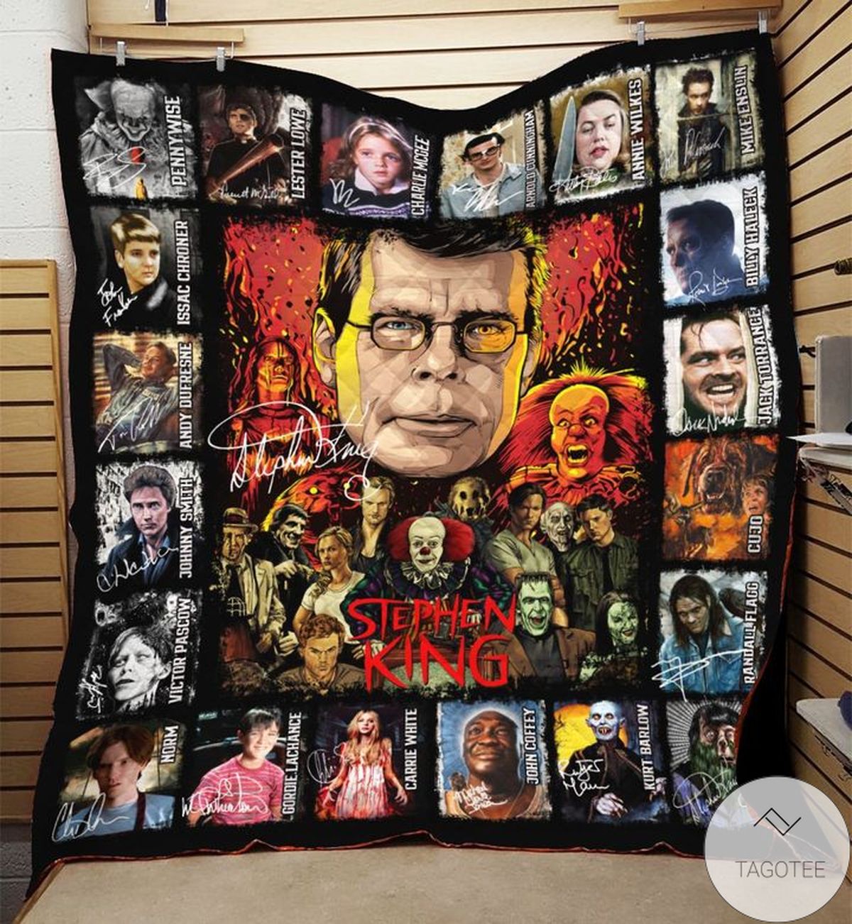 Stephen King Characters Quilt Blanket Stephen King Characters Quilt Blanket