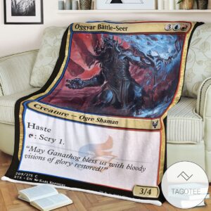 Stx 209 Oggyar Battle Seer Mtg Game Magic The Gathering Blanket