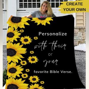 Sunflower Custom Personalized Blanket