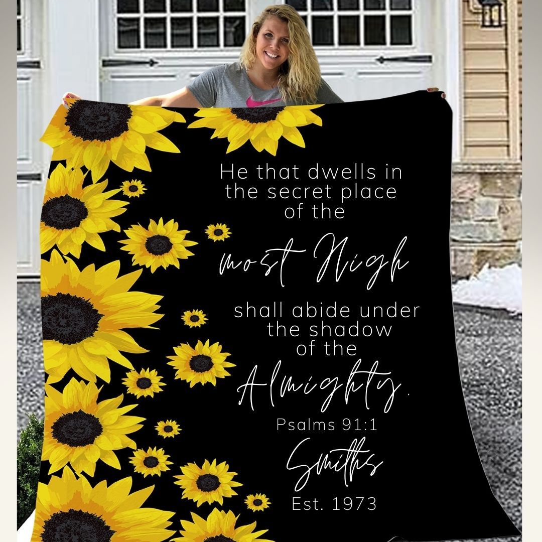 Sunflower Custom Personalized Blanket 4 Sunflower Custom Personalized Blanket 4