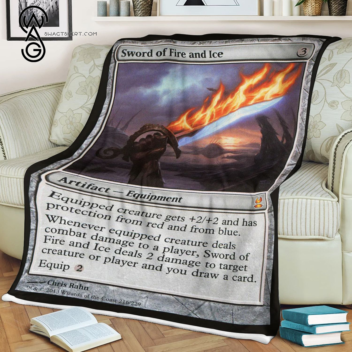 Sword Of Fire And Ice Game Magic The Gathering Blanket Sword Of Fire And Ice Game Magic The Gathering Blanket