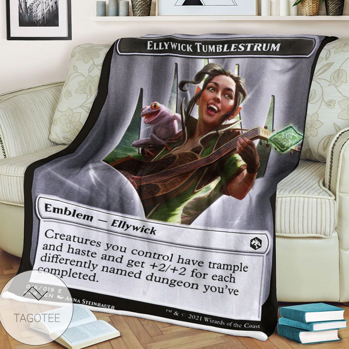 Tafr 16 Ellywick Tumblestrum Emblem Magic The Gathering Mtg Blanket Tafr 16 Ellywick Tumblestrum Emblem Magic The Gathering Mtg Blanket