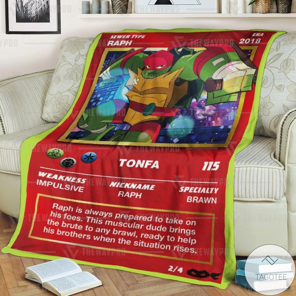 Teenage Mutant Ninja Turtles Raphael Card Blanket Teenage Mutant Ninja Turtles Raphael Card Blanket