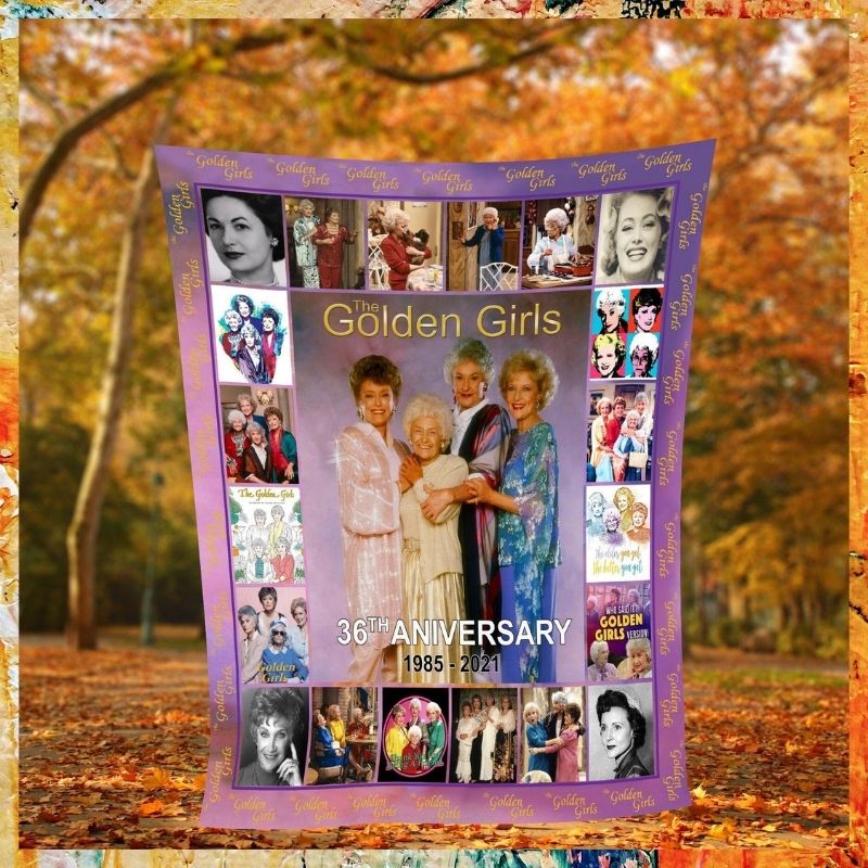 The Golden Girls 36Th Anniversary Thank You For Being A Friend Fleece Blanket The Golden Girls 36Th Anniversary Thank You For Being A Friend Fleece Blanket