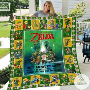 The Legends Of Zelda 35Th Anniversary 1986 2021 Thank You For The Memories Blanket
