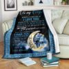 The Moon To My Wife Never Forget That I Love You Your Husband Full Printing Blanket