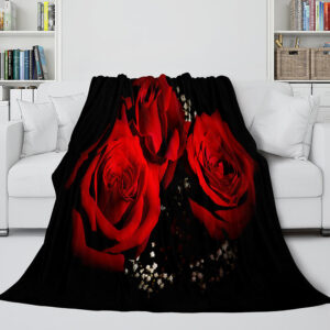 The Vampire Diaries Red Rose Cosplay Blanket 524