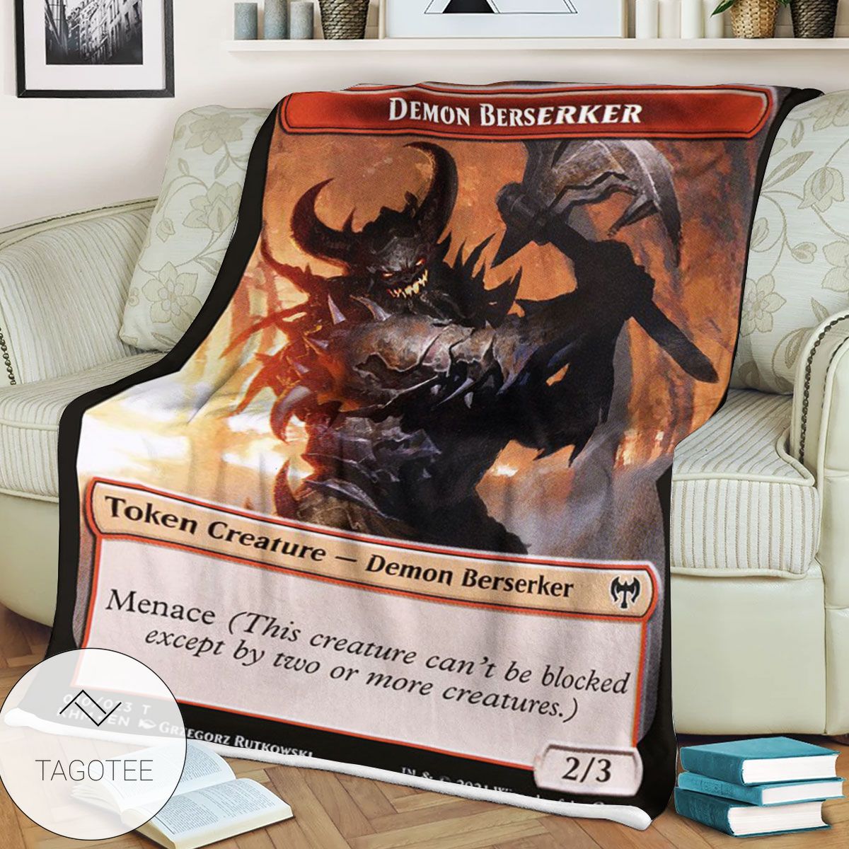 Tkhm 10 Demon Berserker Mtg Game Magic The Gathering Blanket Tkhm 10 Demon Berserker Mtg Game Magic The Gathering Blanket