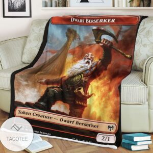 Tkhm 12 Dwarf Berserker Mtg Game Magic The Gathering Blanket