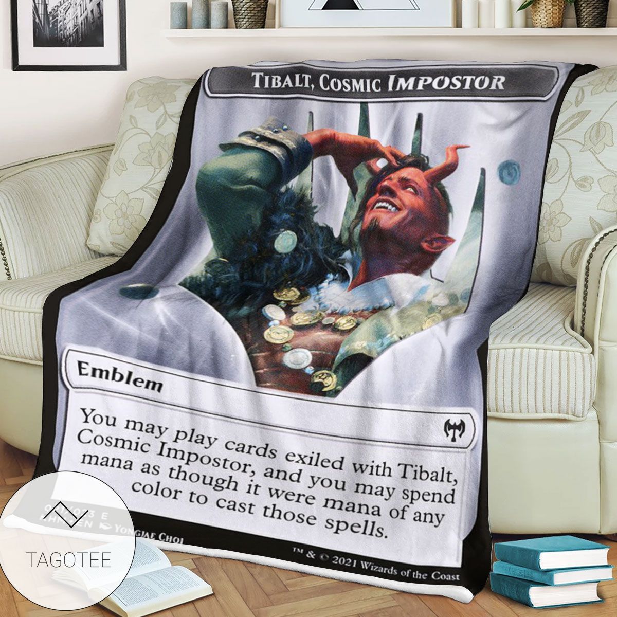 Tkhm 21 Tibalt Cosmic Impostor Emblem Mtg Game Magic The Gathering Blanket Tkhm 21 Tibalt Cosmic Impostor Emblem Mtg Game Magic The Gathering Blanket