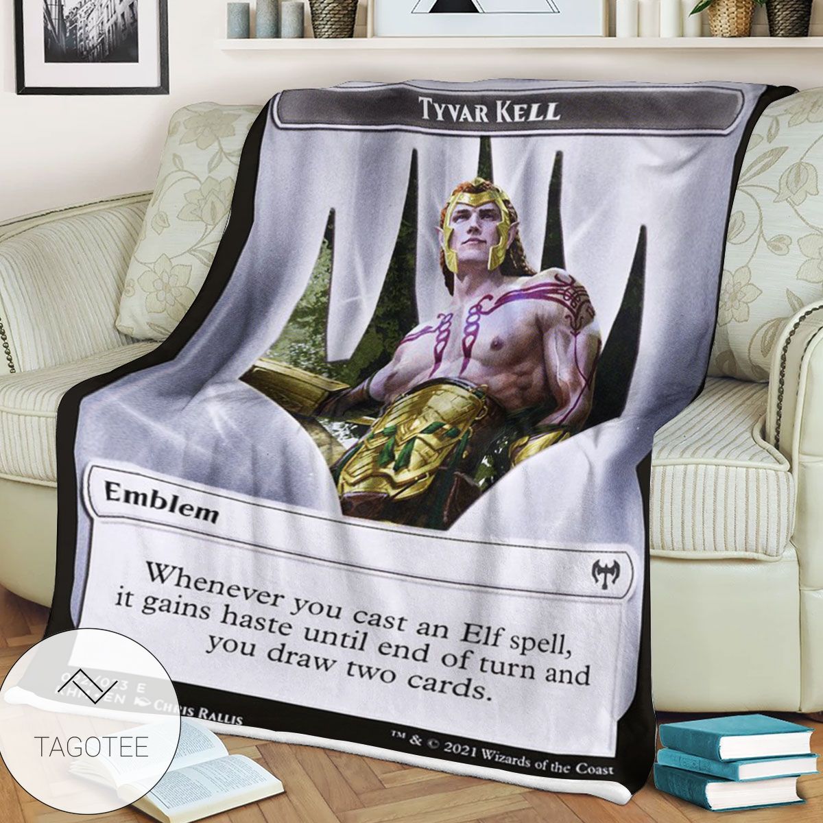 Tkhm 22 Tyvar Kell Emblem Mtg Game Magic The Gathering Blanket Tkhm 22 Tyvar Kell Emblem Mtg Game Magic The Gathering Blanket