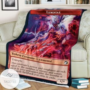 Tmid 7 Elemental Mtg Game Magic The Gathering Blanket