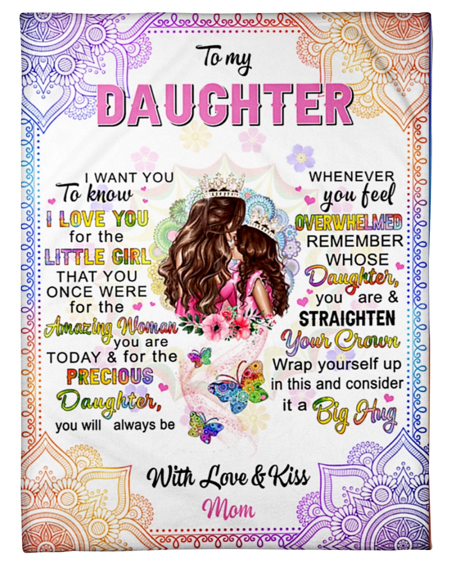 To-My-Daughter-With-Love-And-Kiss-Fleece-Blanket-4