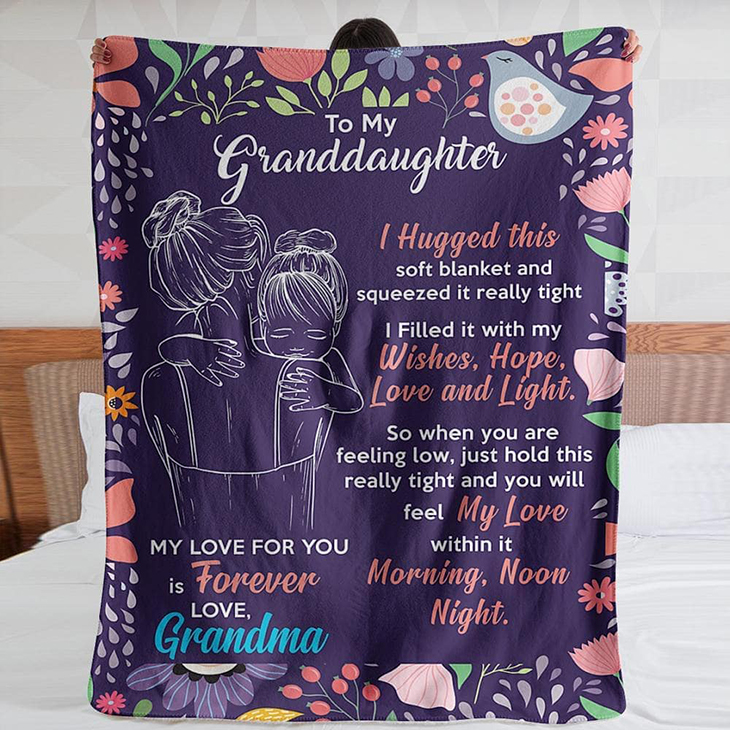 To-My-Granddauughter-Custom-Name-Blanket-1
