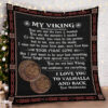 To My Viking I Love You To Valhalla And Back All Over Printed Blanket
