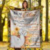 To My Mom I Am Because You Are Elephant Mom And Daughter Sunflower Butterfly Hippie Ultra Soft Cozy Plush Fleece Blanket