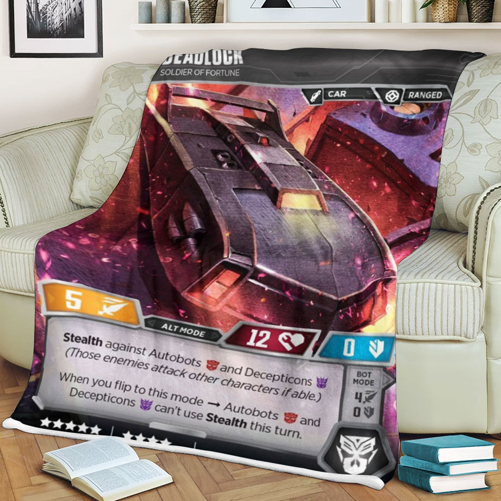 Transformers Deadlock Soldier Of Fortune Sherpa Blanket Transformers Deadlock Soldier Of Fortune Sherpa Blanket