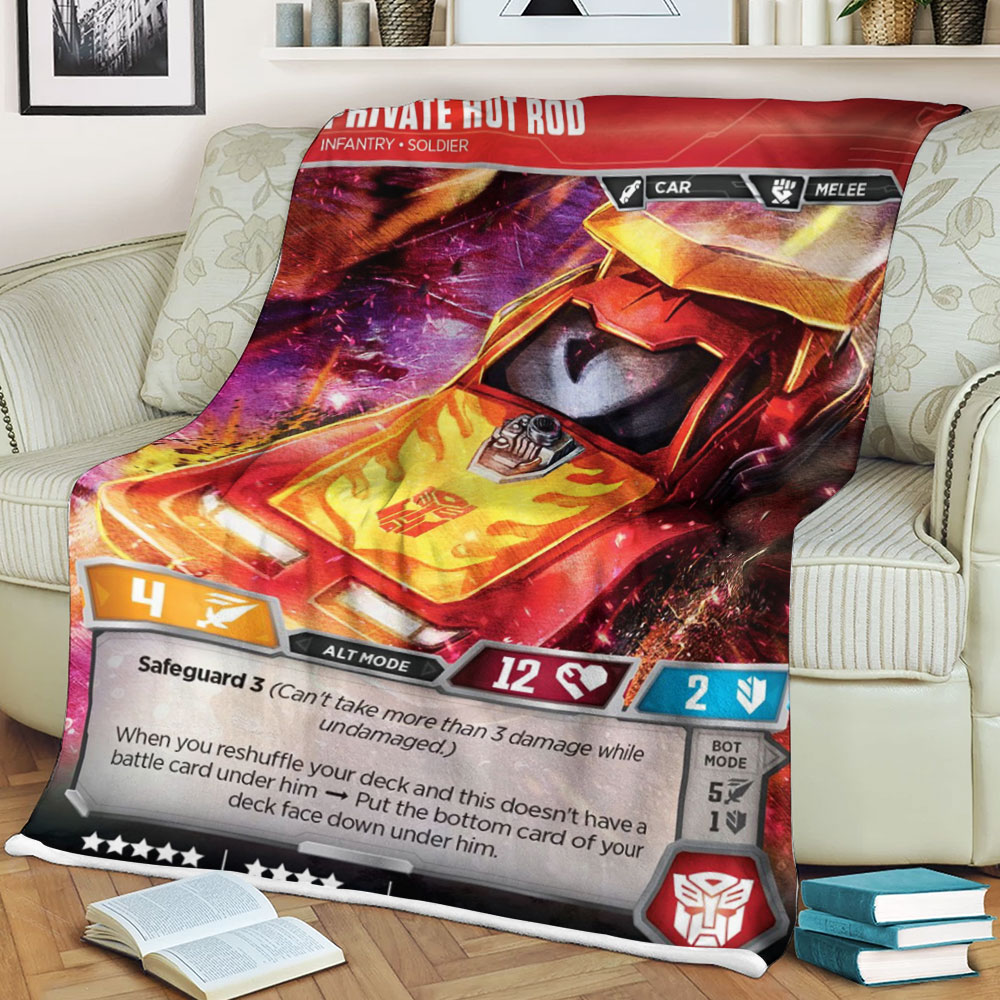Transformers Private Hot Rod Infantry Soldier Alt Mode Blanket Transformers Private Hot Rod Infantry Soldier Alt Mode Blanket