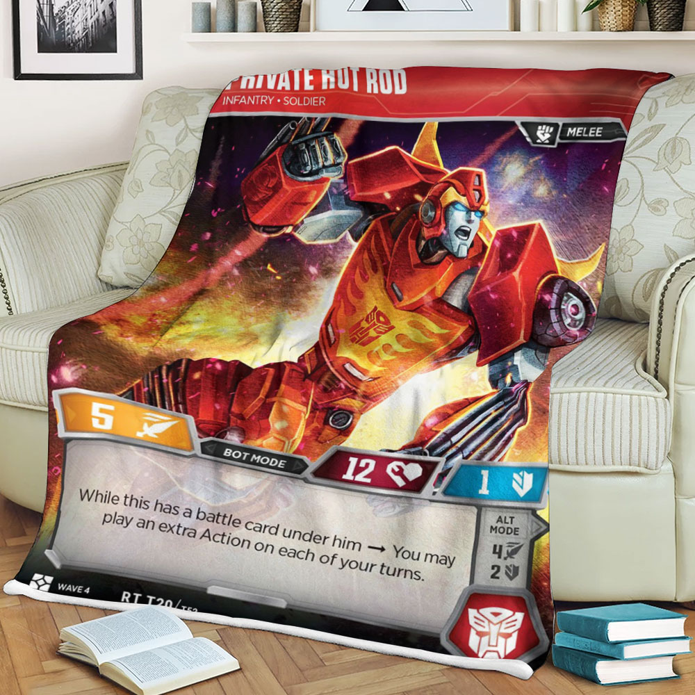 Transformers Private Hot Rod Infantry Soldier Sherpa Blanket 2 Transformers Private Hot Rod Infantry Soldier Sherpa Blanket 2