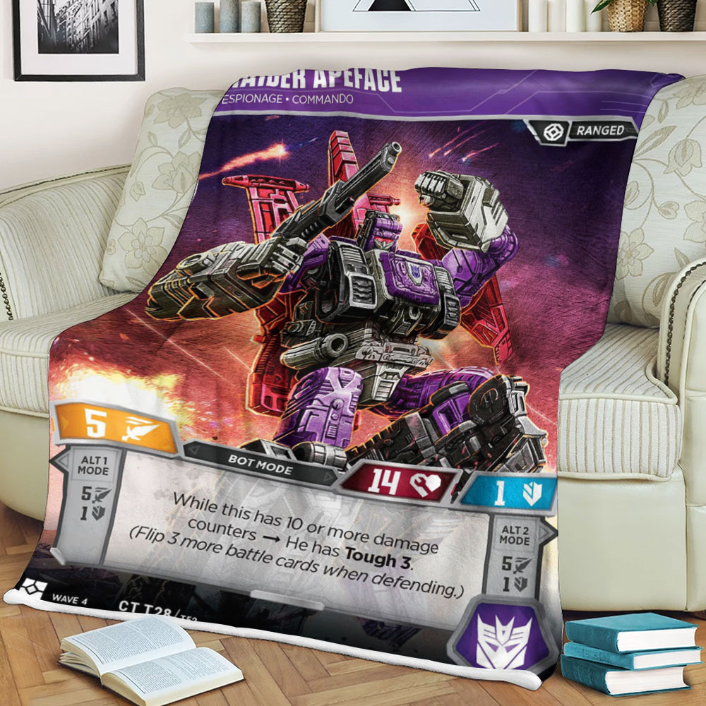 Transformers Raider Apeface Espionage Commando Sherpa Blanket 2 Transformers Raider Apeface Espionage Commando Sherpa Blanket 2