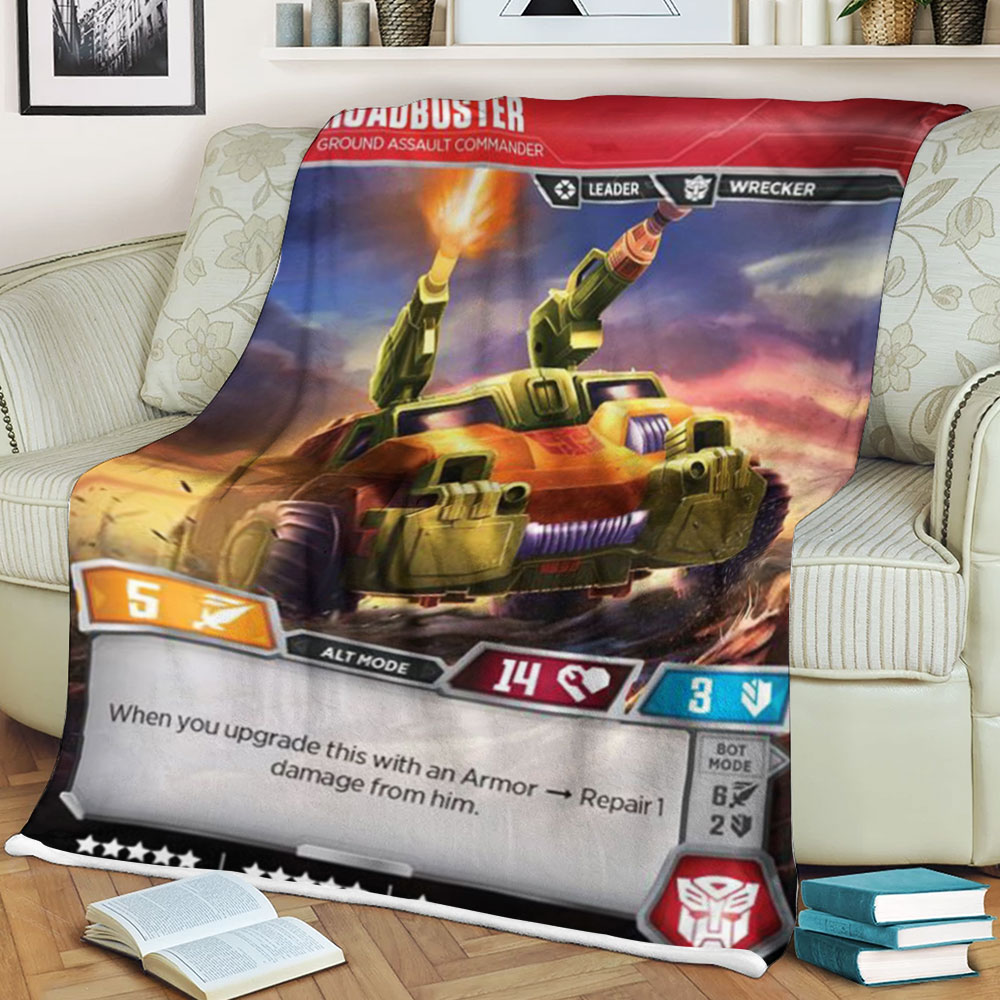 Transformers Roadbuster Ground Assault Commander Sherpa Blanket 2 Transformers Roadbuster Ground Assault Commander Sherpa Blanket 2