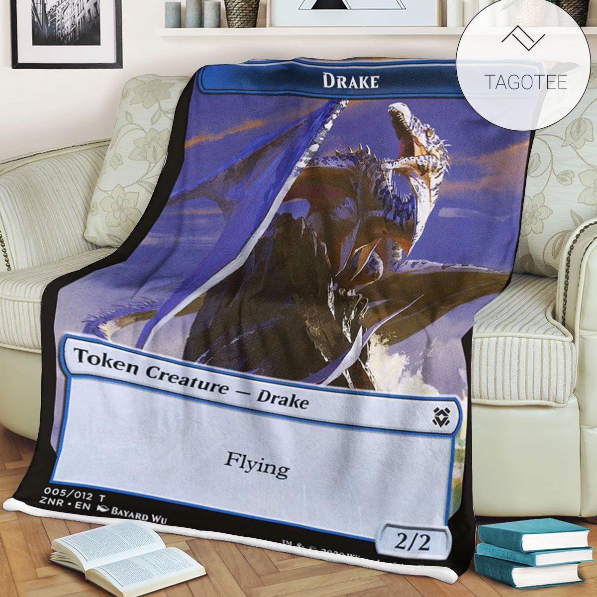 Tznr 5 Drake Mtg Game Magic The Gathering Fleece Blanket Tznr 5 Drake Mtg Game Magic The Gathering Fleece Blanket