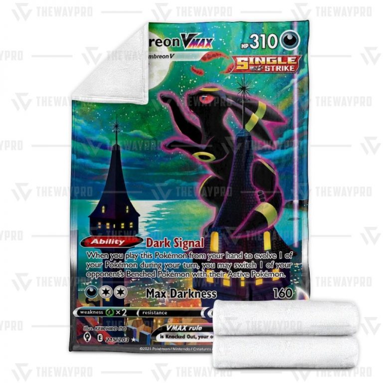 Umbreon-Evolving-Skies-Vmax-Pokemon-Fleece-Blanket-1