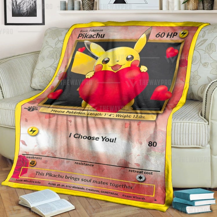 Valentine Pokemon Pikachu I Choose You Blanket Valentine Pokemon Pikachu I Choose You Blanket