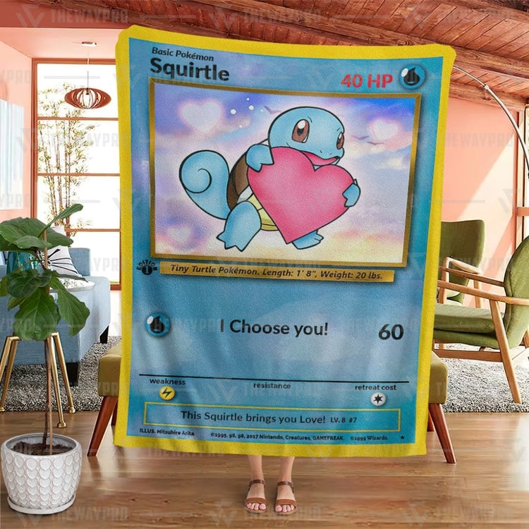 Valentine Pokemon Squirtle I Choose You Blanket Valentine Pokemon Squirtle I Choose You Blanket