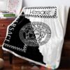Versace Black And White Fleece Blanket