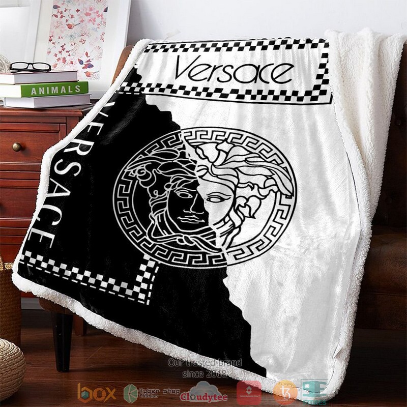 Versace Black And White Fleece Blanket Versace Black And White Fleece Blanket