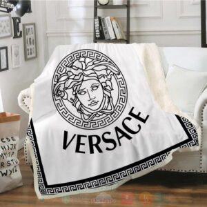 Versace Brand White Blanket