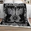 Viking Odins Ravens All Over Printed Blanket
