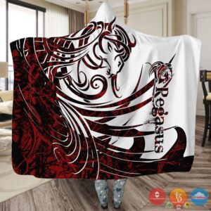 Viking Pegasus Red White Blanket