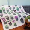 Vintage Cactus Garden Full Printing Blanket