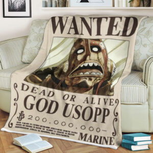 Wanted Dead Or Live God Usopp One Piece Blanket