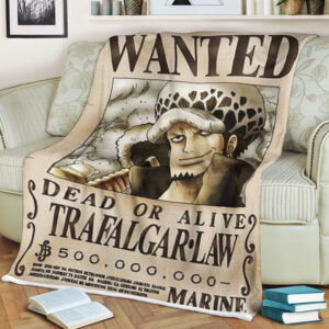 Wanted Dead Or Live Trafalgar Law One Piece Blanket