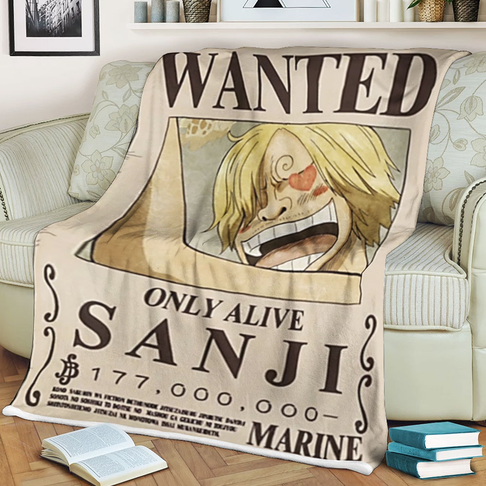 Wanted Only Alive Sanji One Piece Blanket Wanted Only Alive Sanji One Piece Blanket