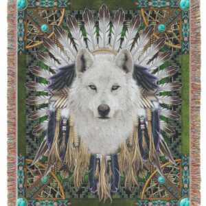 Wolf Native American Blanket