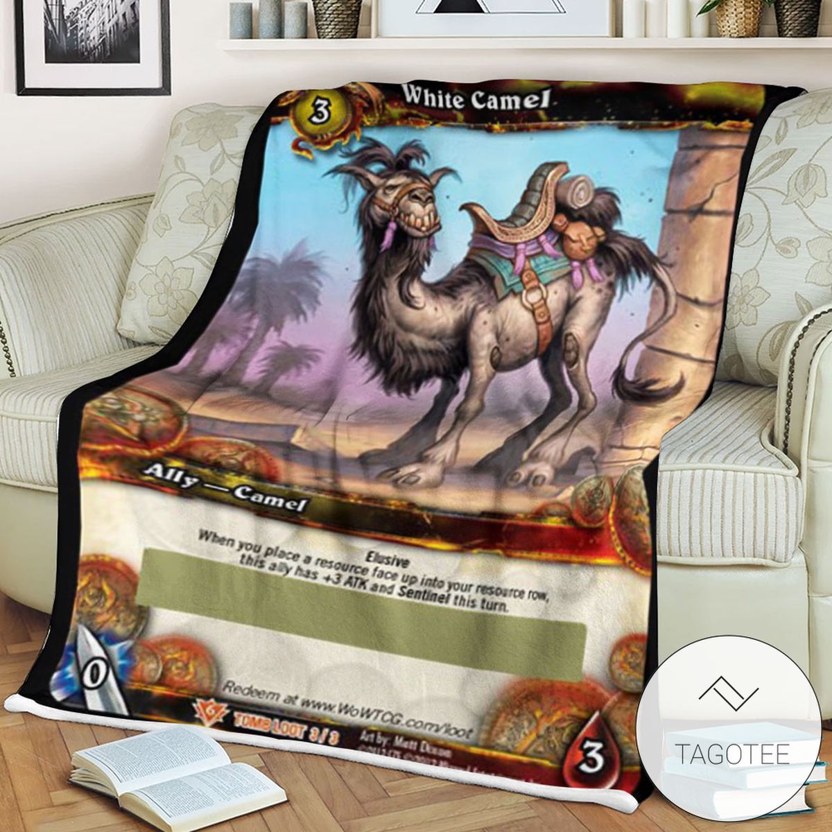 World Of Warcraft White Camel Soft Blanket Tagotee World Of Warcraft White Camel Soft Blanket Tagotee