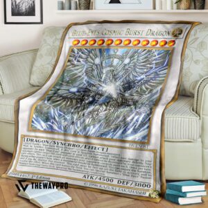 Yu Gi Oh Blue Eyes Cosmic Burst Dragon Blanket 2
