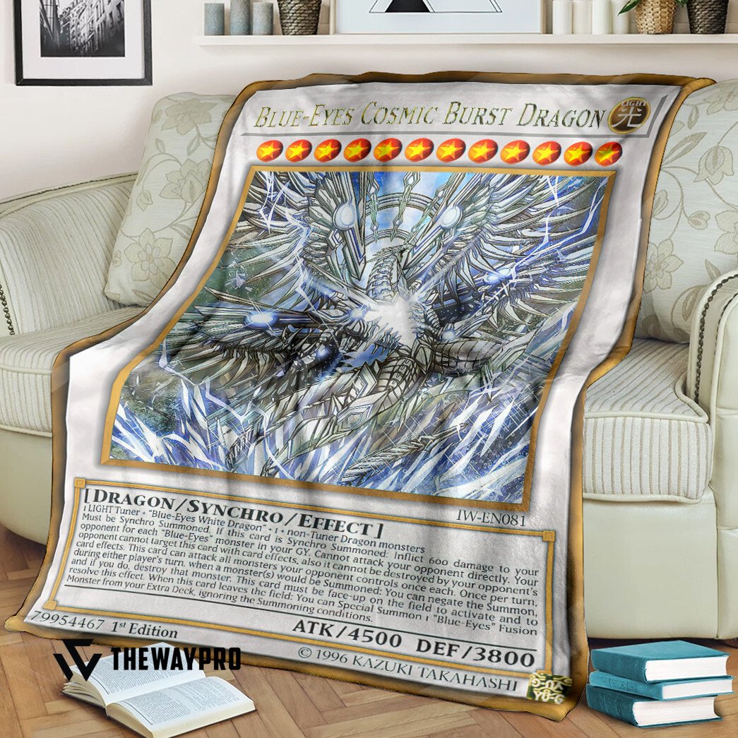 Yu Gi Oh Blue Eyes Cosmic Burst Dragon Blanket 2 Yu Gi Oh Blue Eyes Cosmic Burst Dragon Blanket 2