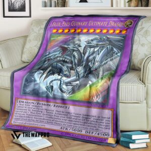 Yu Gi Oh Blue Eyes Quinary Ultimate Dragon Blanket 2
