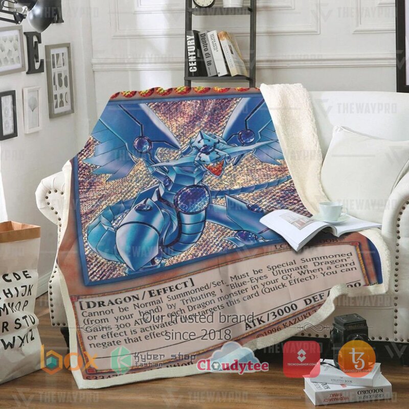 Yu Gi Oh Blue Eyes Shining Dragon Blanket 2 Yu Gi Oh Blue Eyes Shining Dragon Blanket 2